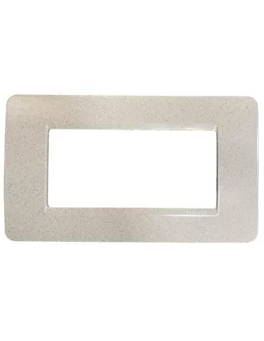 Placa Bticino am4804sp matix 4 módulos piedra